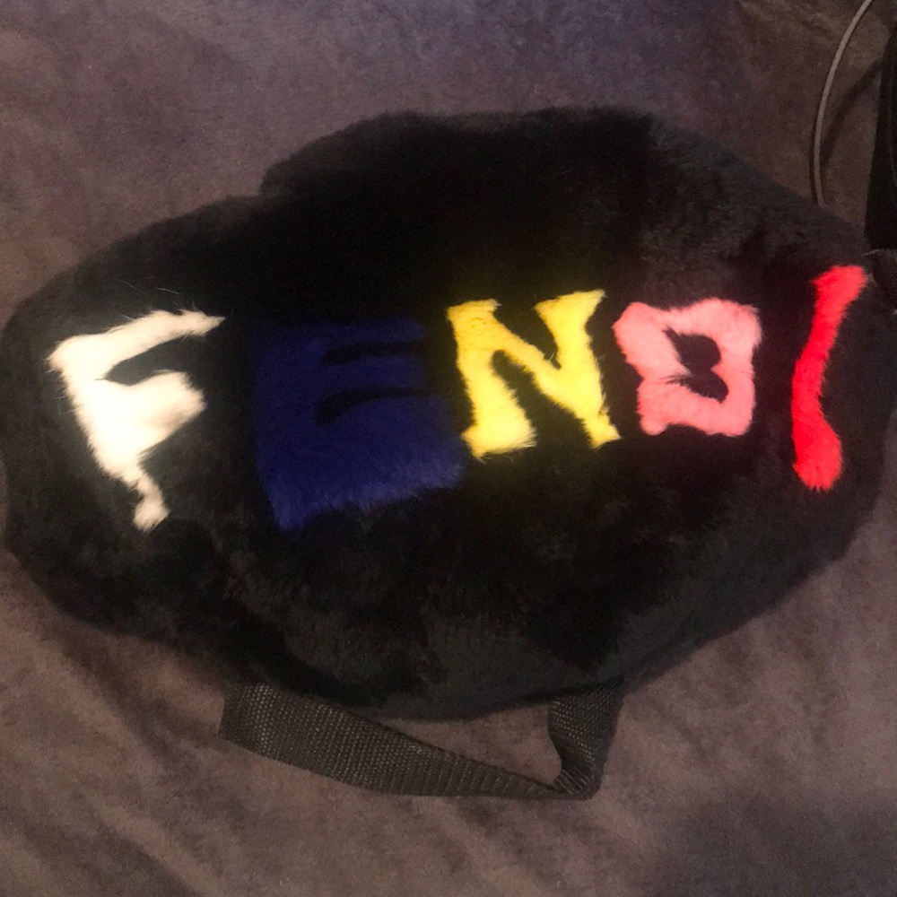 Mink fur F*ndi fanny pack